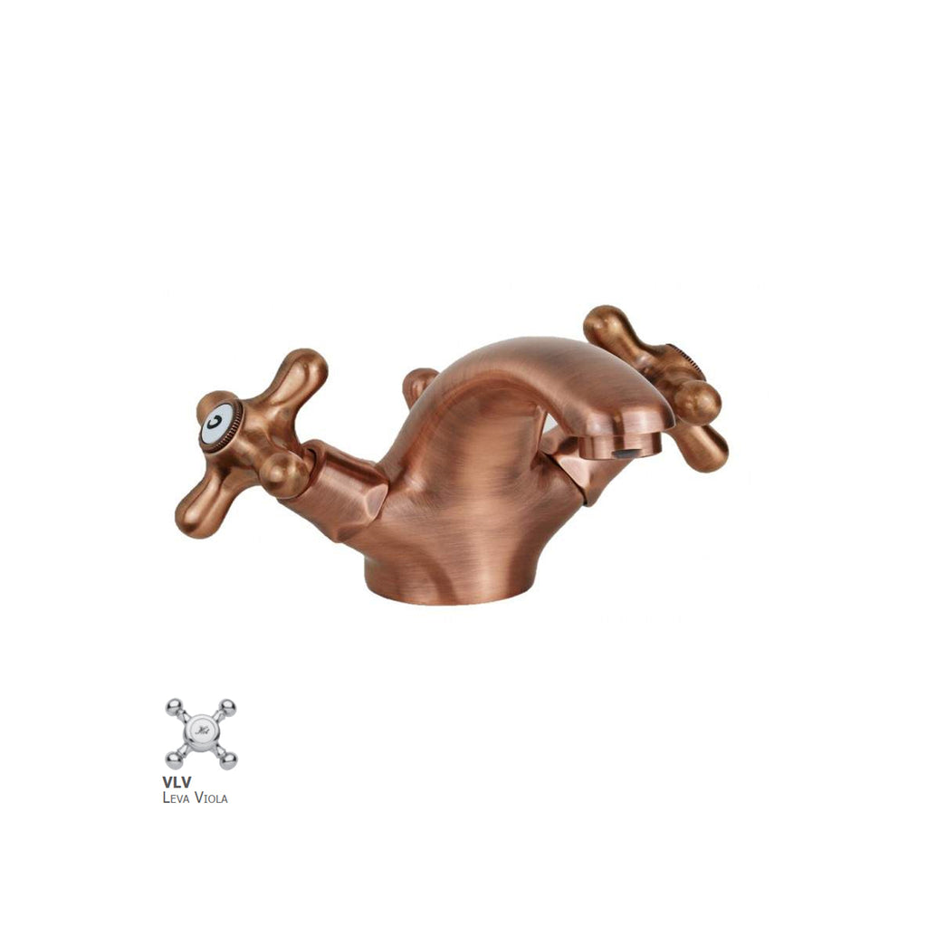 Monoforo lavabo con scarico automatico Paffoni serie Viola - Ramato