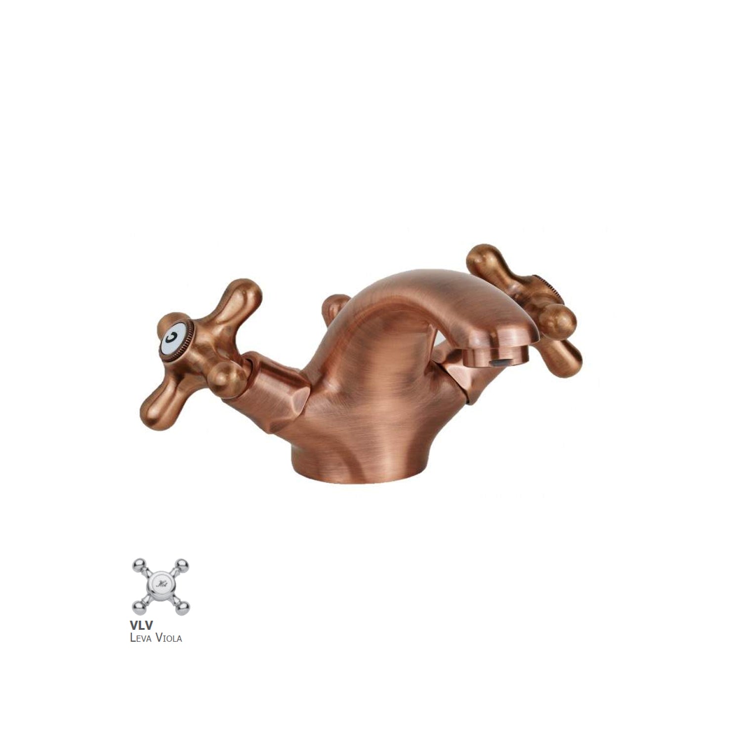 Monoforo lavabo con scarico automatico Paffoni serie Viola - Ramato