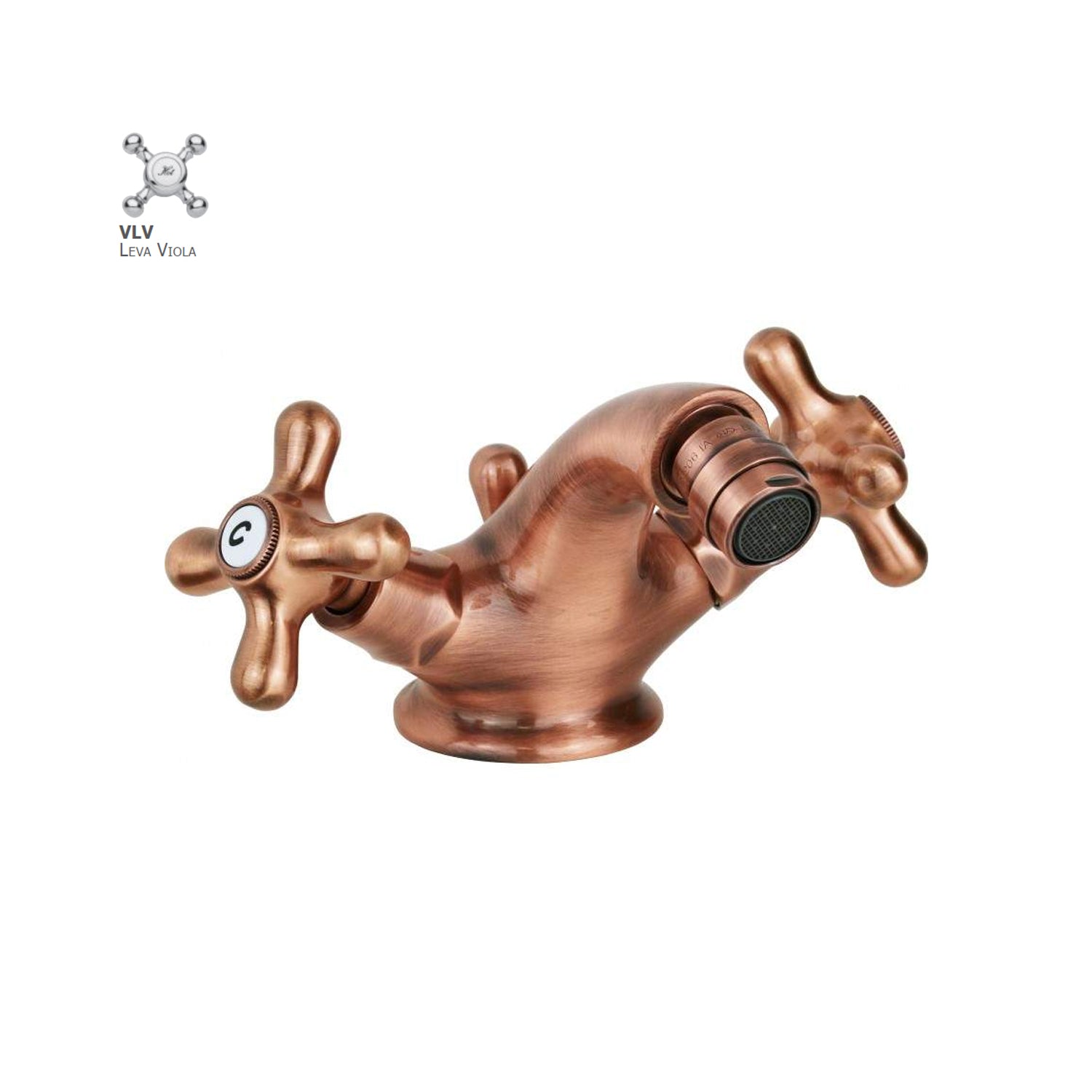 Monoforo bidet Retrò con scarico automatico Paffoni serie Viola - Ramato