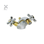 Monoforo bidet con scarico automatico Paffoni serie Viola - Cromo/Gold finish