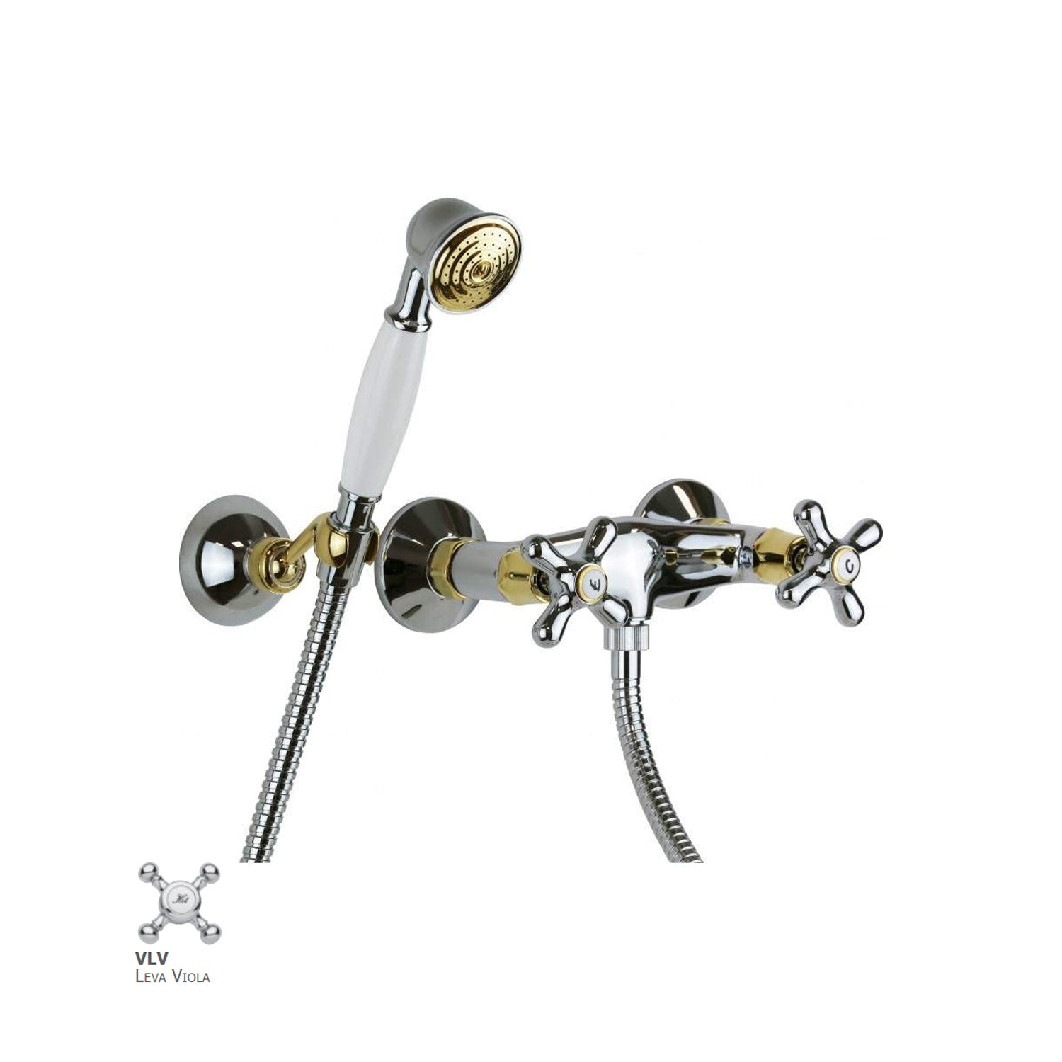 Gruppo doccia Paffoni serie Viola - Cromo/Gold finish