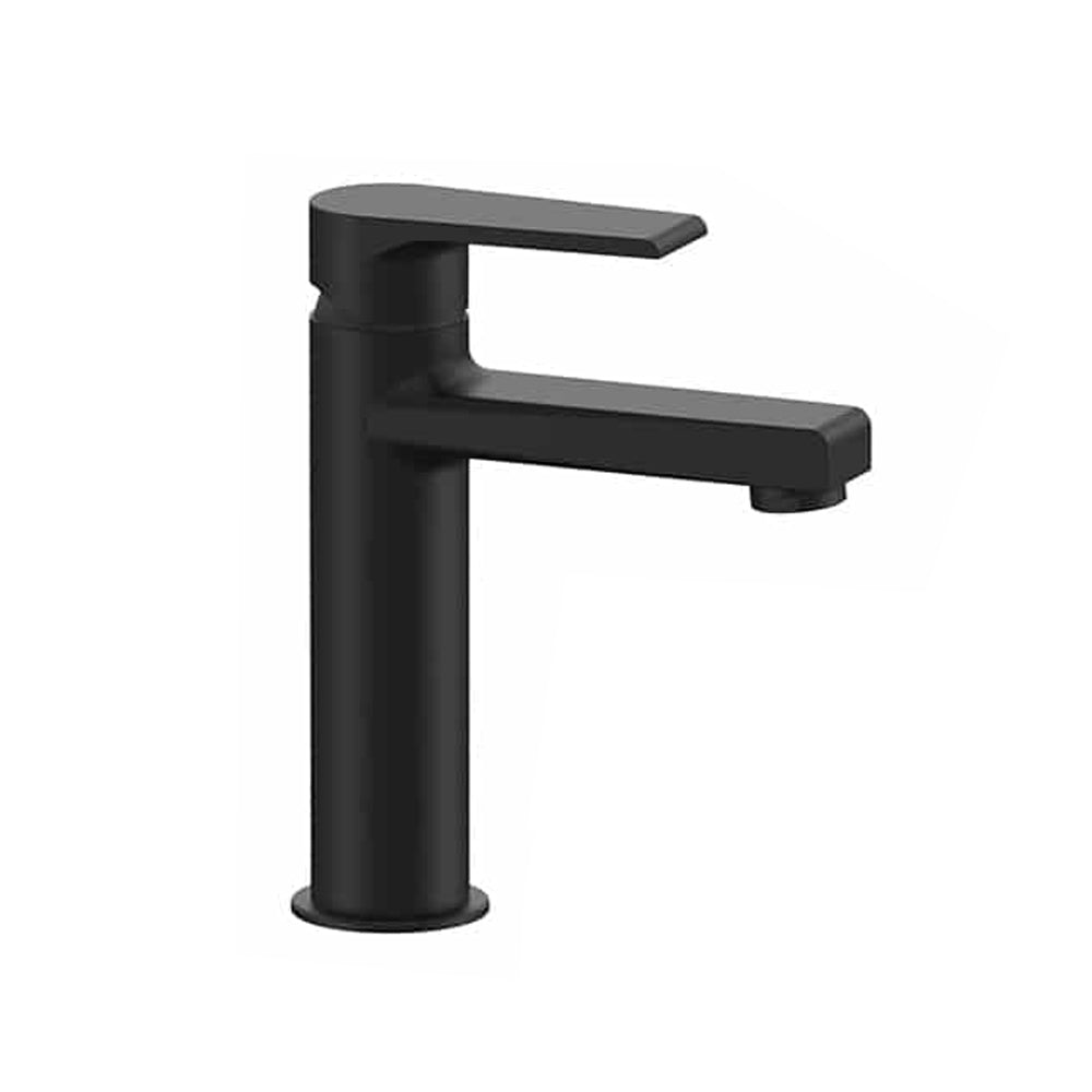 Kit miscelatori lavabo e bidet Rubinetterie Mariani linea Artic Nero Opaco con scarico