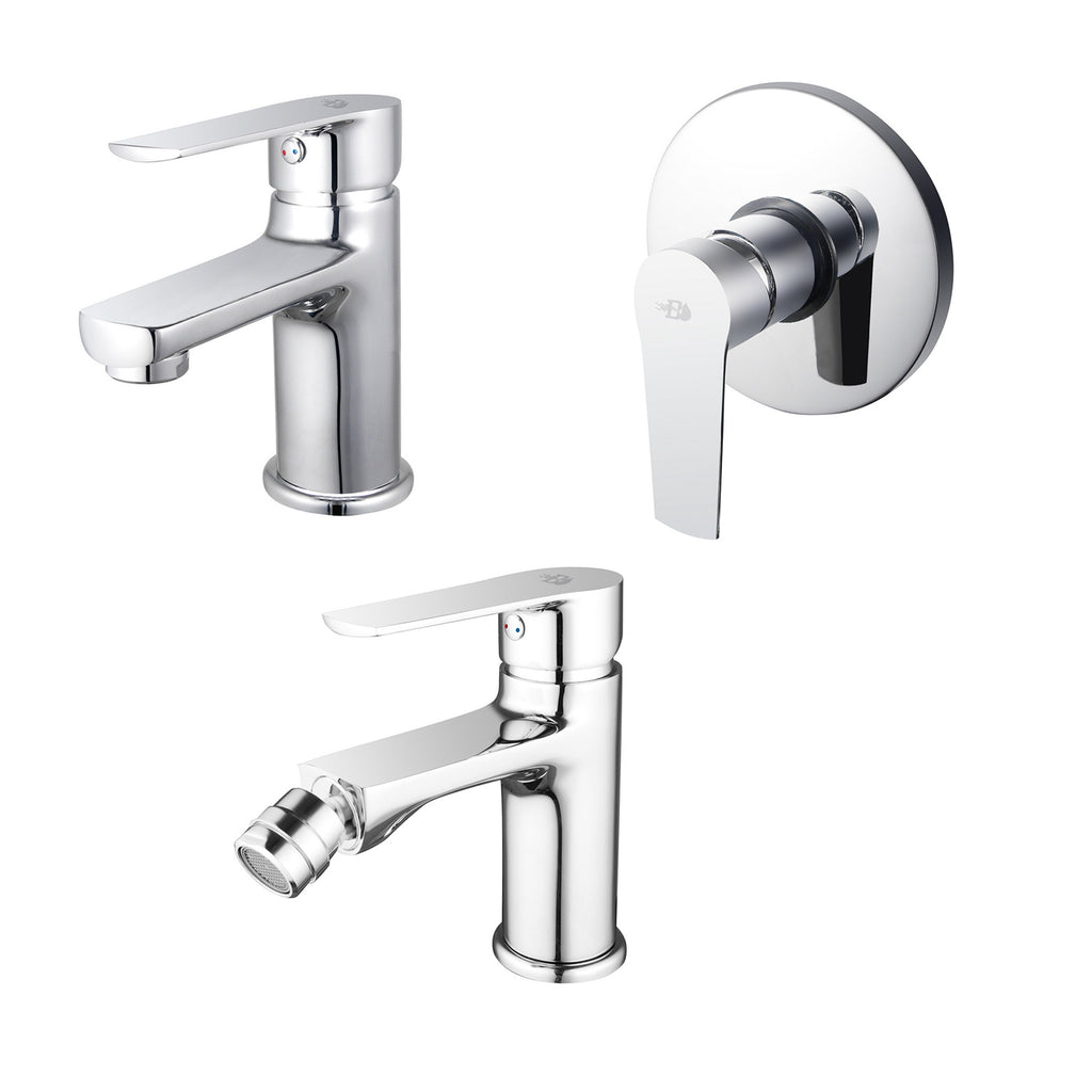 Kit rubinetteria lavabo con piletta di scarico