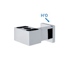 Supporto inferiore quadro con presa acqua per colonna C51 cromo