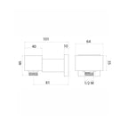 Supporto inferiore in ottone con attacco esterno 1/2" M per colonna C51