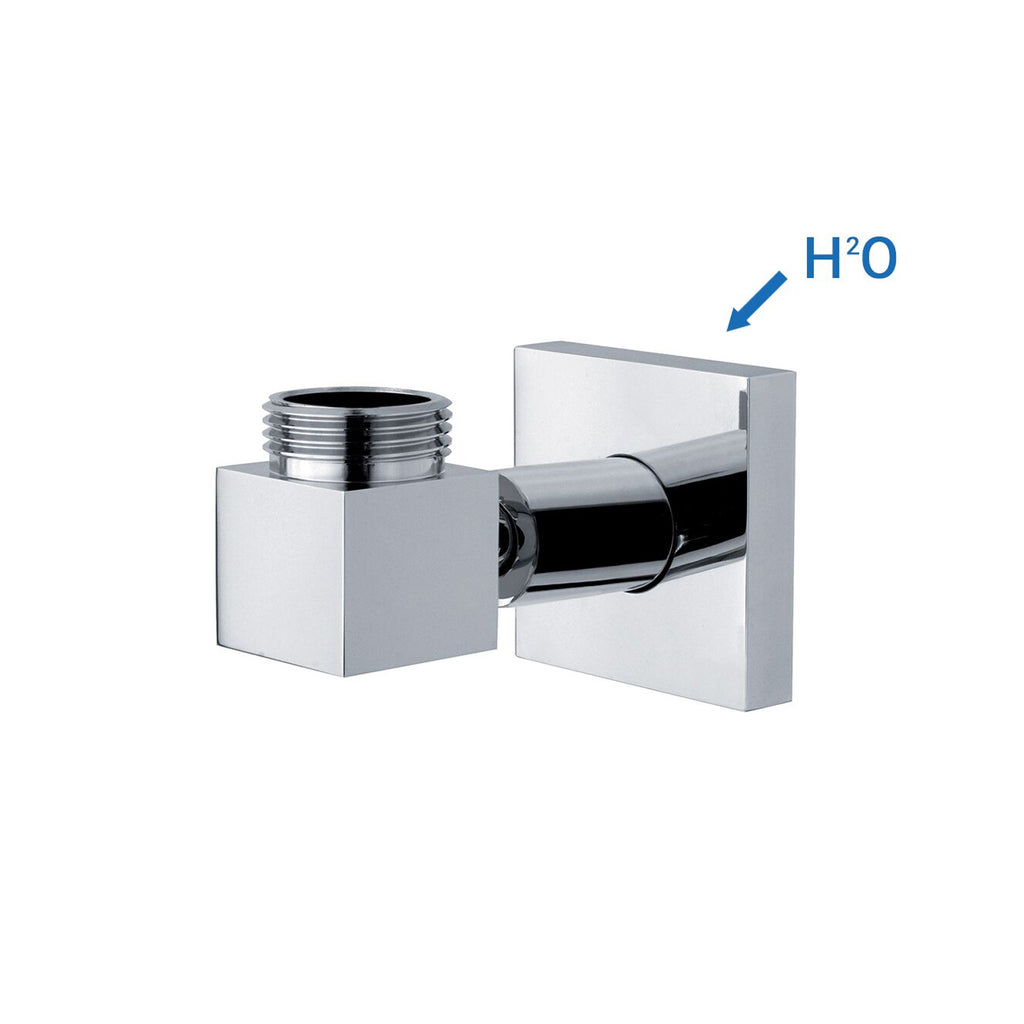Supporto inferiore quadro con presa acqua per colonne C56/57/59 cromo