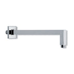 Braccio doccia squadrato in acciaio spazzolato 22x22mm