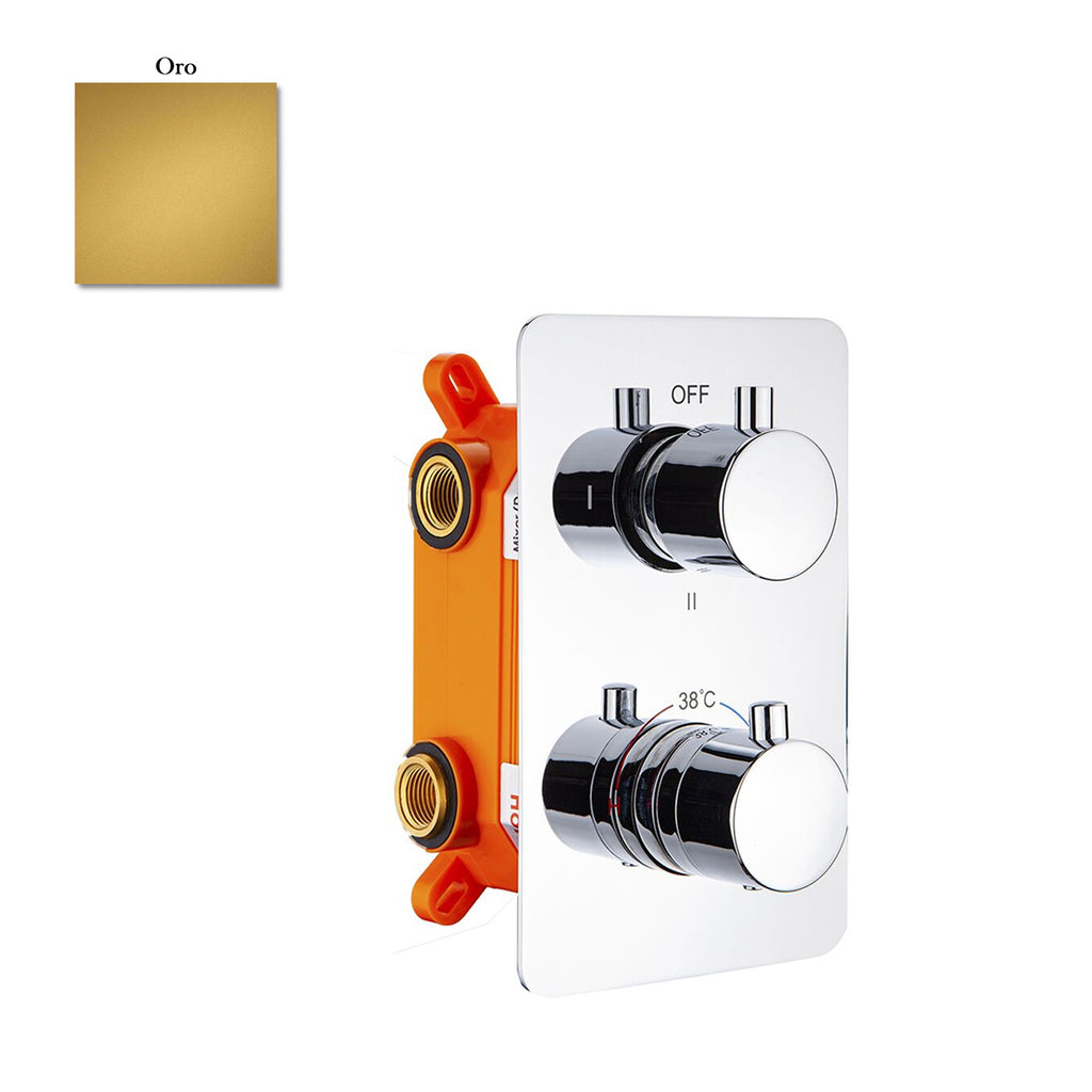 Termostatico doccia incasso 3 vie con easy box oro