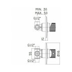 Kit Saliscendi PAFFONI Giada con miscelatore ad incasso JO010CR e presa acqua tonda a muro