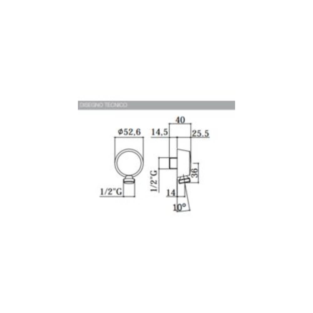 Set saliscendi doccia tonda minimale con miscelatore doccia Berry e presa d'acqua tonda a muro Paffoni