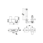 Miscelatore ad incasso per lavabo serie Tilt modello TI105ST steel looking Paffoni