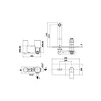 Miscelatore ad incasso per lavabo serie Tilt modello TI106ST steel looking Paffoni