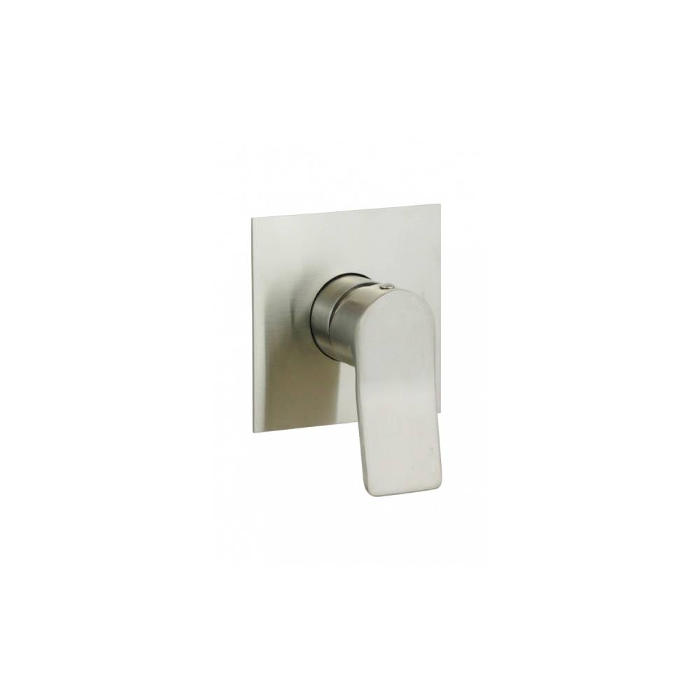 Miscelatore doccia incasso 1 uscita serie Tilt modello TI010ST/M con piastra in acciaio inox Paffoni