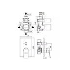 Miscelatore incasso doccia con deviatore serie Tilt modello TI015ST/M steel looking Paffoni