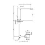 Miscelatore lavabo medio ottone cromo lucido Paffoni Elle con scarico