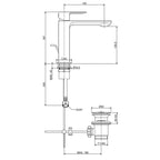 Miscelatore lavabo Paffoni con scarico clic clac serie ELLE - Nero Opaco