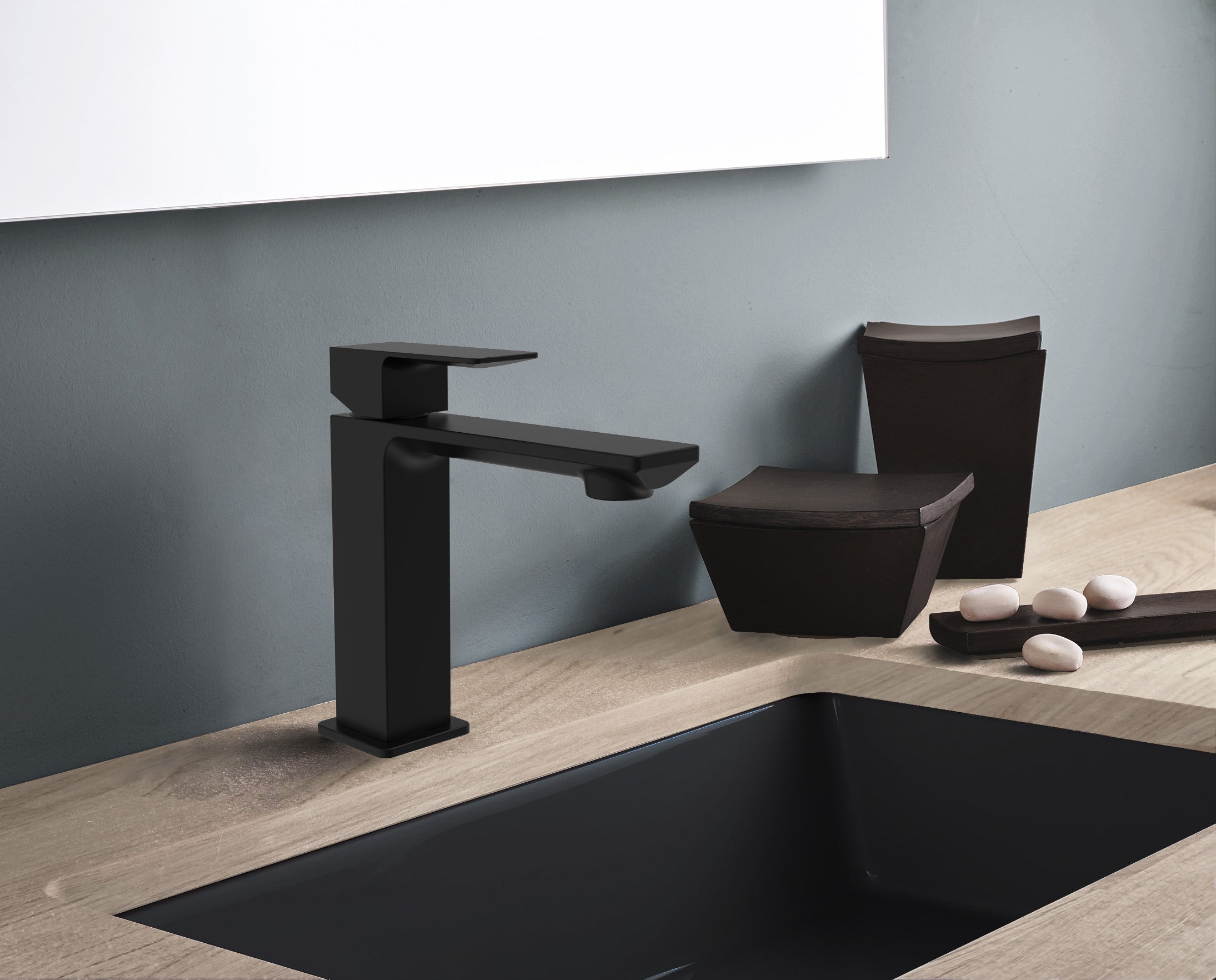 Miscelatore lavabo Paffoni con scarico clic clac serie ELLE - Nero Opaco