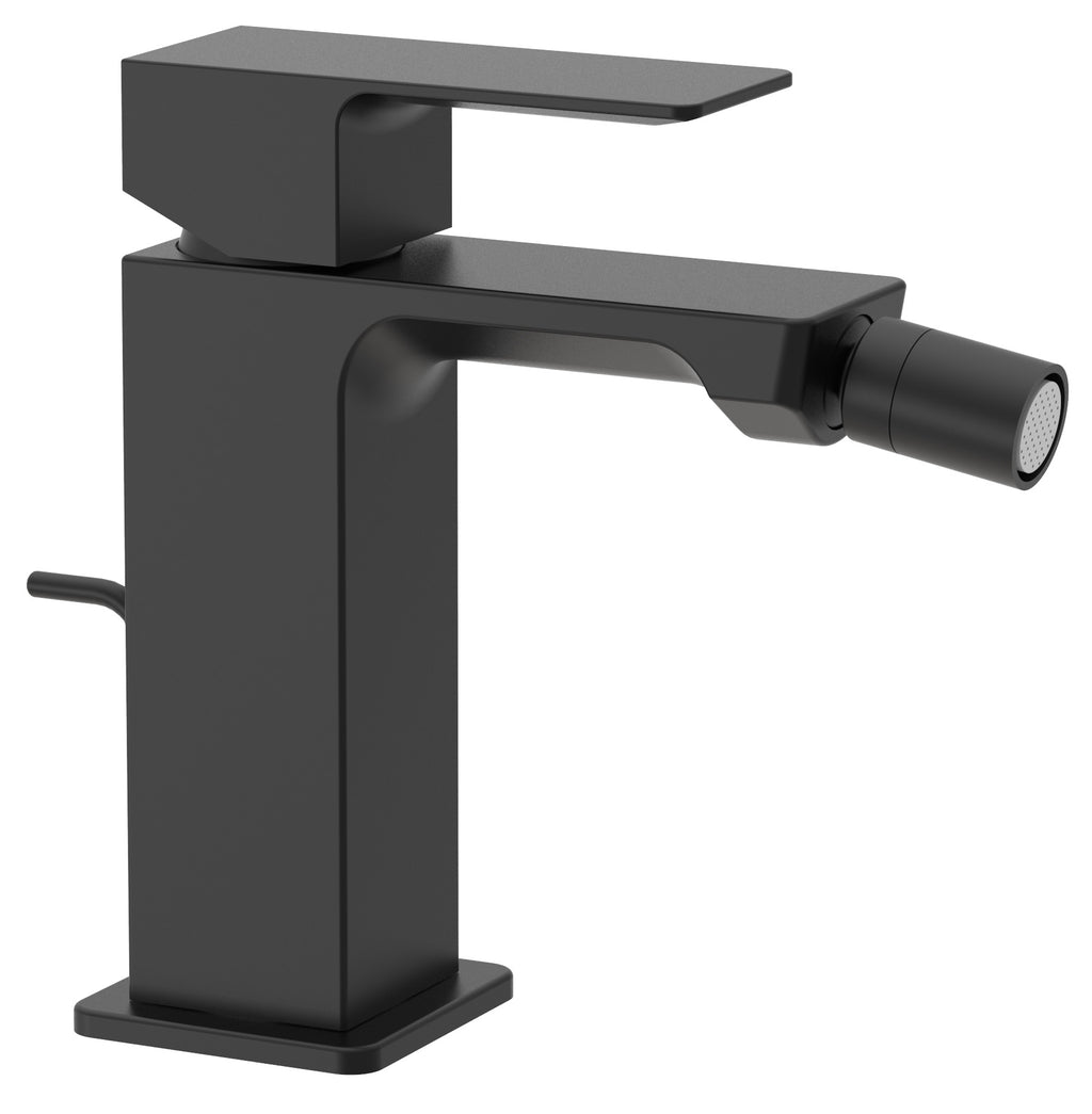Miscelatore bidet Paffoni Nero Opaco Elle fornito con piletta di scarico e saltello