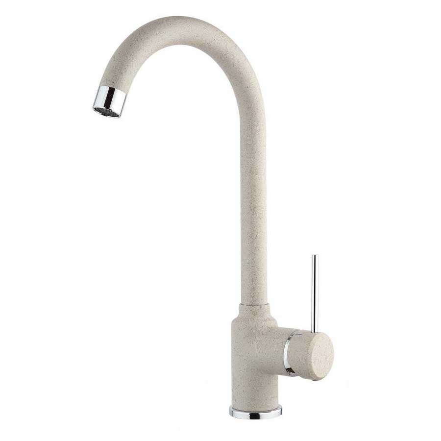 Rubinetti miscelatore per lavello cucina  canna tonda finitura Avena Modello Korea di Argo Rubinetterie