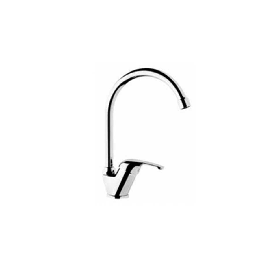 Rubinetti miscelatore per lavello cucina  canna tonda finitura Cromo Lucido Modello Giava di Argo Rubinetterie
