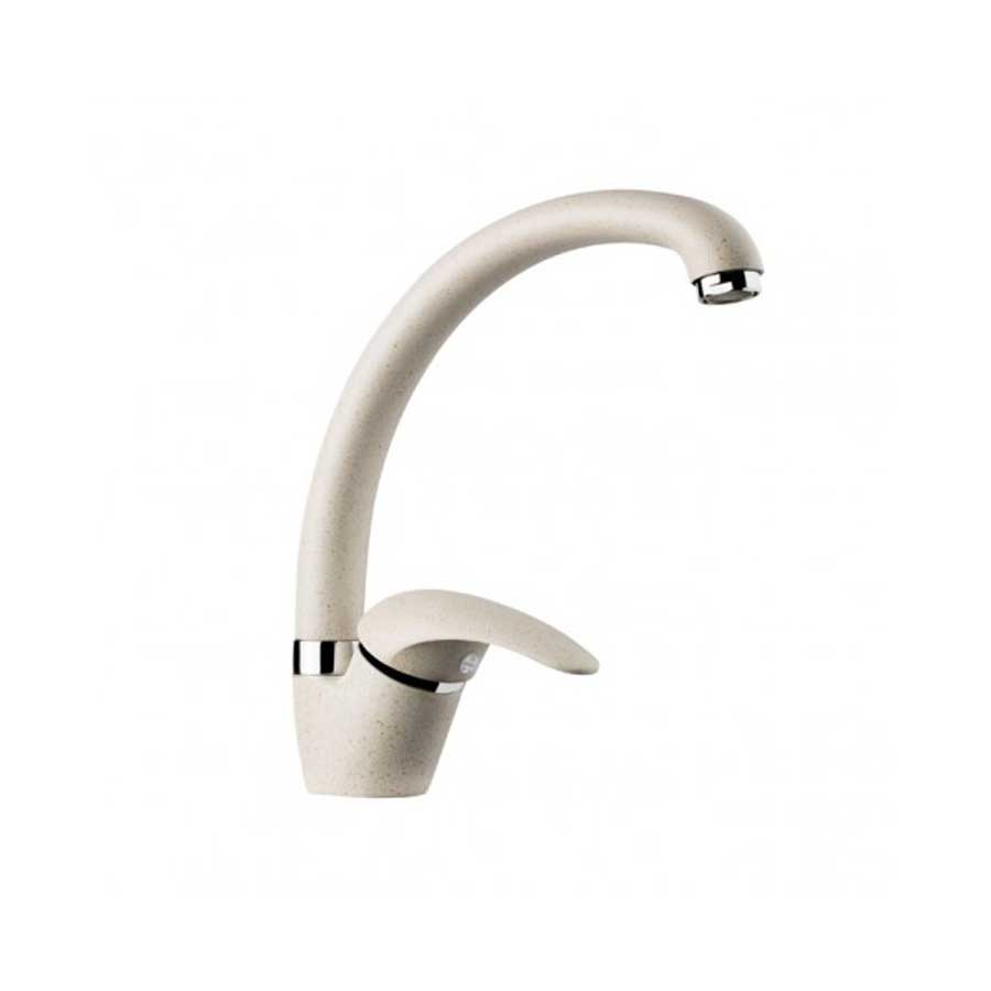 Rubinetti miscelatore per lavello cucina  canna tonda finitura Avena Modello Singapore di Argo Rubinetterie
