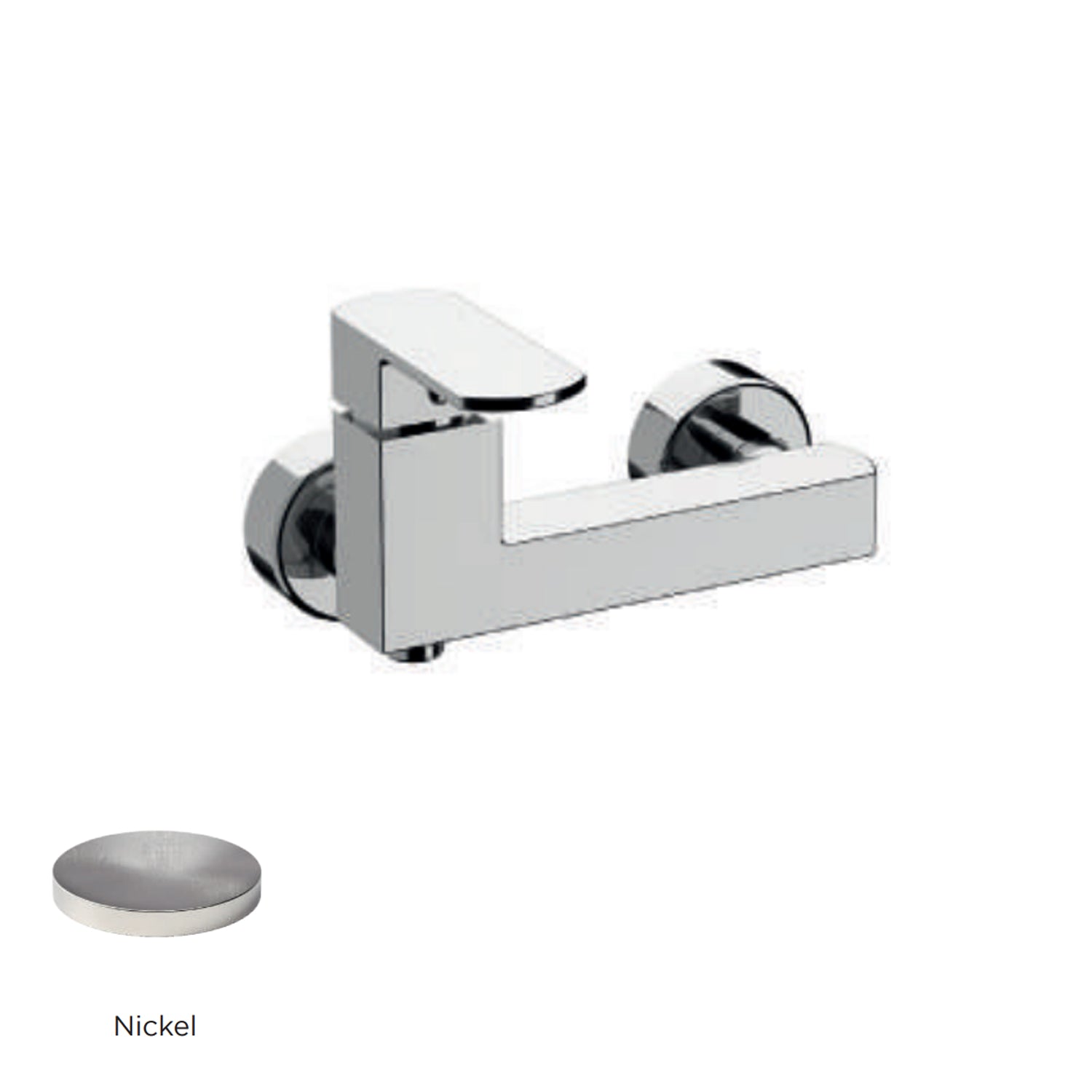 Miscelatore monocomando esterno per doccia RubiFlux serie Dema - Nickel