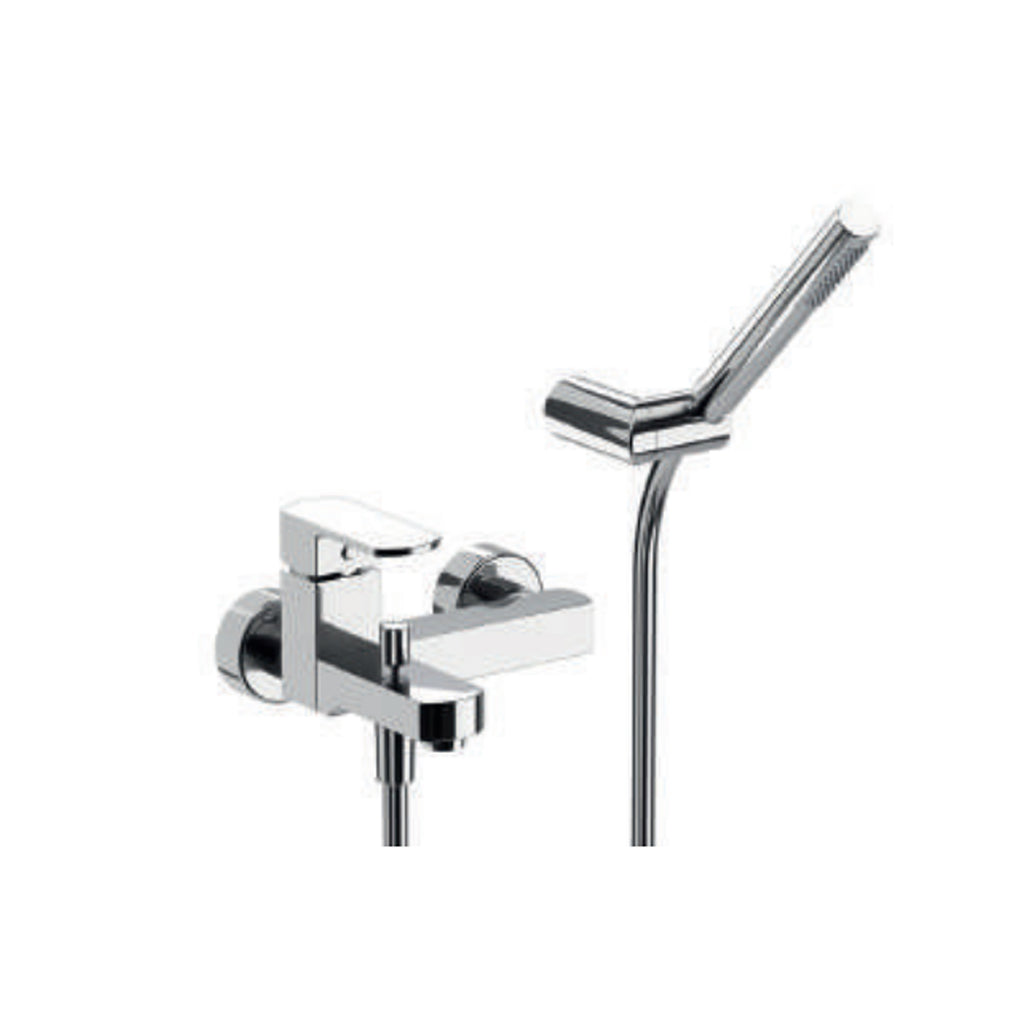 Miscelatore monocomando per vasca con kit doccino RubiFlux serie Dema - Cromo