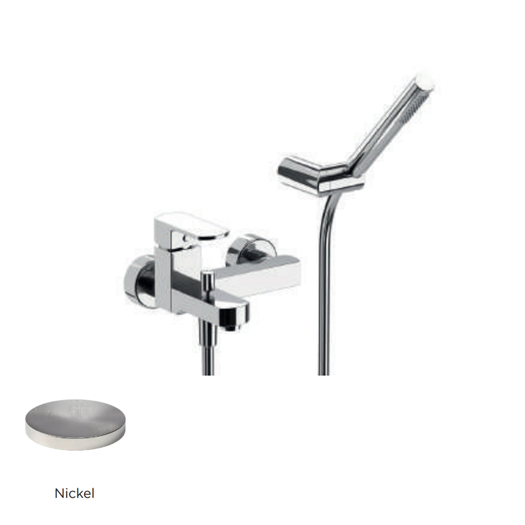Miscelatore monocomando per vasca con kit doccino RubiFlux serie Dema - Nickel