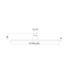 Soffione doccia ellittico in metallo 350x220 cm completo di ugelli anticalcare