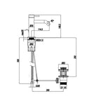 Miscelatore monocomando lavabo con scarico RubiFlux serie Regal - Cromo