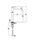 Miscelatore monocomando lavabo alto RubiFlux serie Regal - Nero Opaco