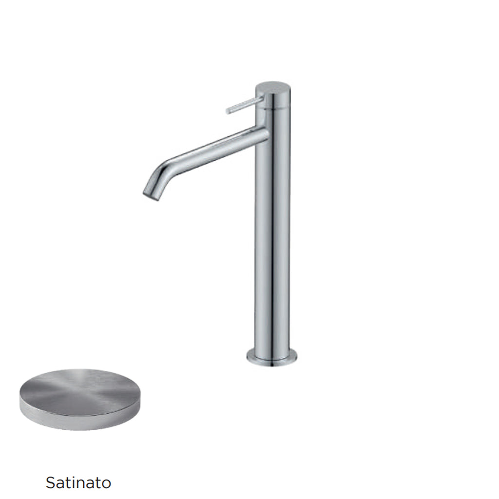 Miscelatore monocomando lavabo alto RubiFlux serie Regal - Satinato