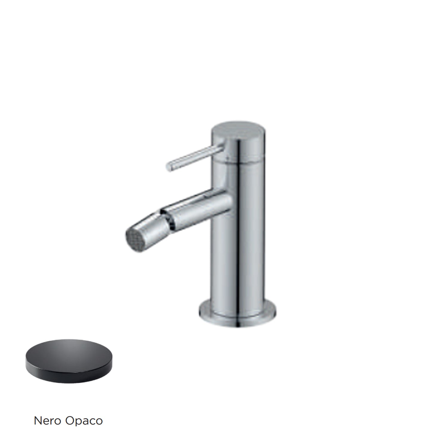 Miscelatore monocomando bidet RubiFlux serie Regal - Nero Opaco