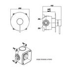 Miscelatore monocomando da incasso per doccia RubiFlux serie Regal - Cromo