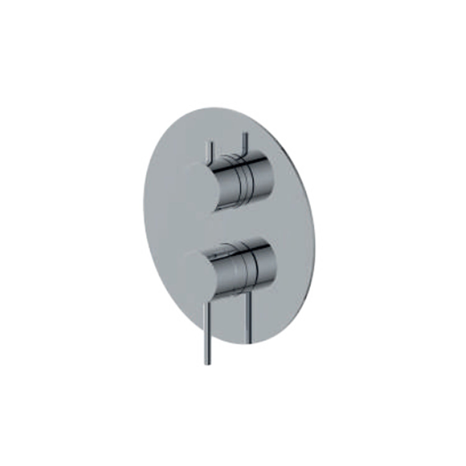 Miscelatore monocomando da incasso per doccia con deviatore RubiFlux serie Regal - Cromo