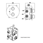 Miscelatore monocomando incasso termostatico con deviatore RubiFlux serie Regal - Cromo
