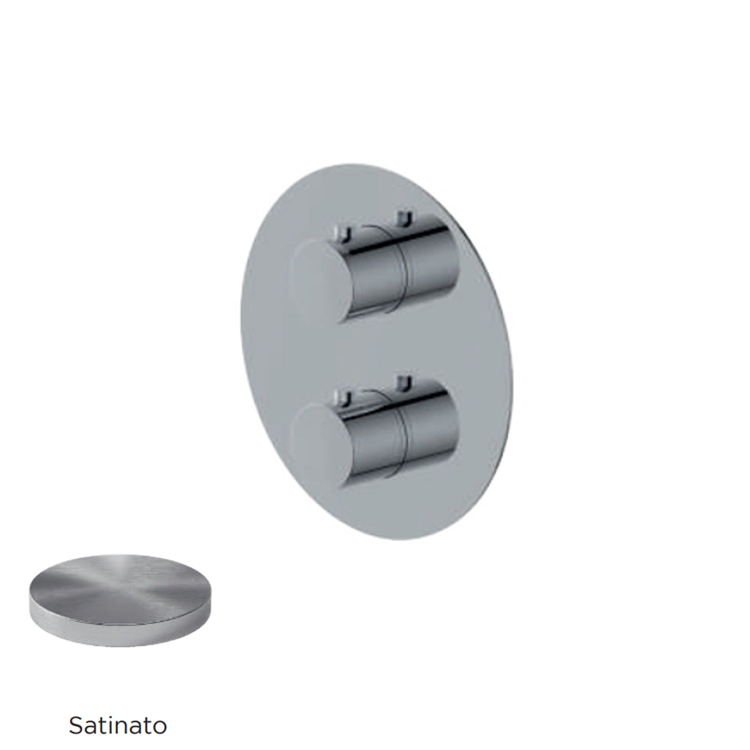 Miscelatore monocomando incasso termostatico con deviatore RubiFlux serie Regal - Satinato