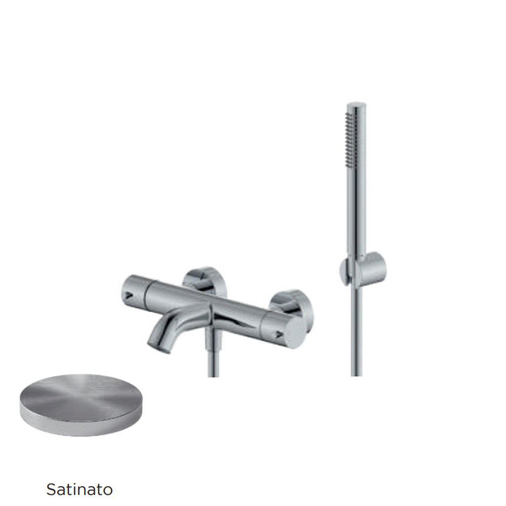 Miscelatore monocomando per vasca con kit doccino RubiFlux serie Regal - Satinato