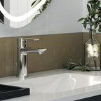 Miscelatore monocomando lavabo con scarico RubiFlux serie Kyros - Cromo