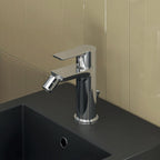 Miscelatore monocomando bidet con scarico RubiFlux serie Kyros - Cromo