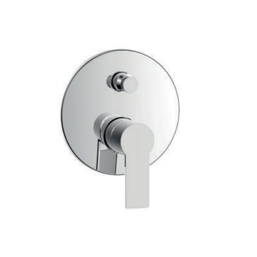 Miscelatore monocomando da incasso per doccia con deviatore RubiFlux serie Kyros - Cromo