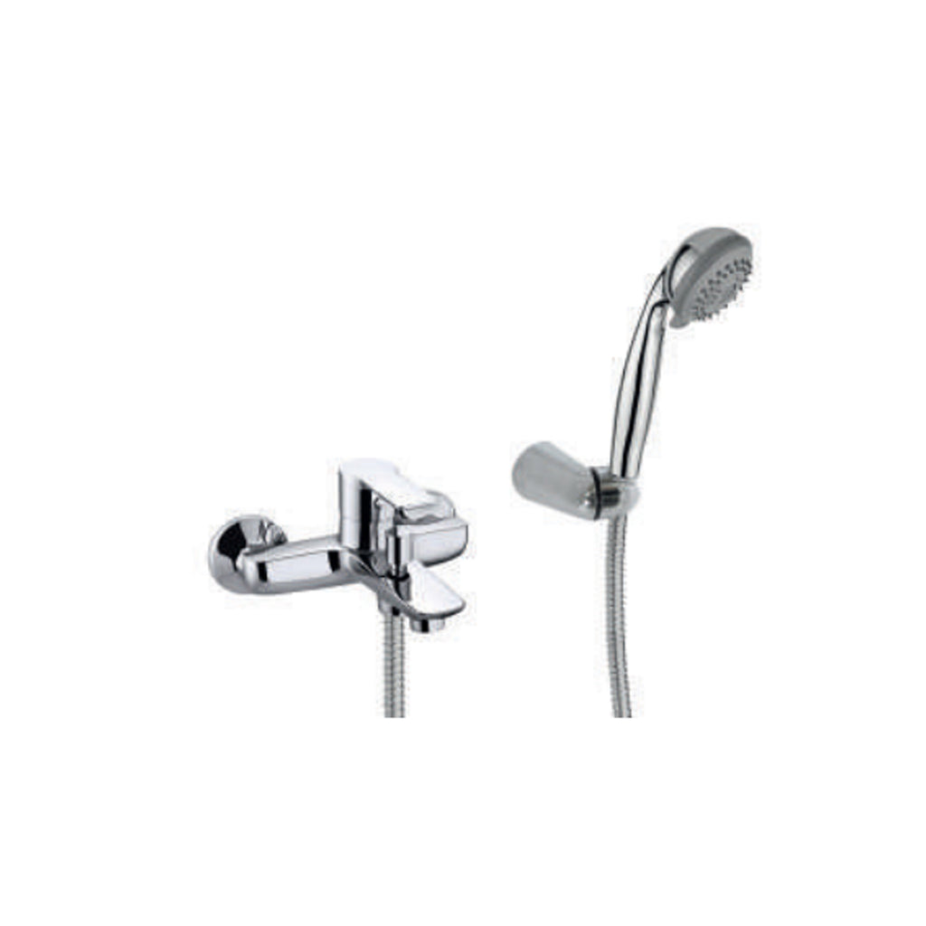 Miscelatore monocomando per vasca con kit doccino RubiFlux serie Kyros - Cromo