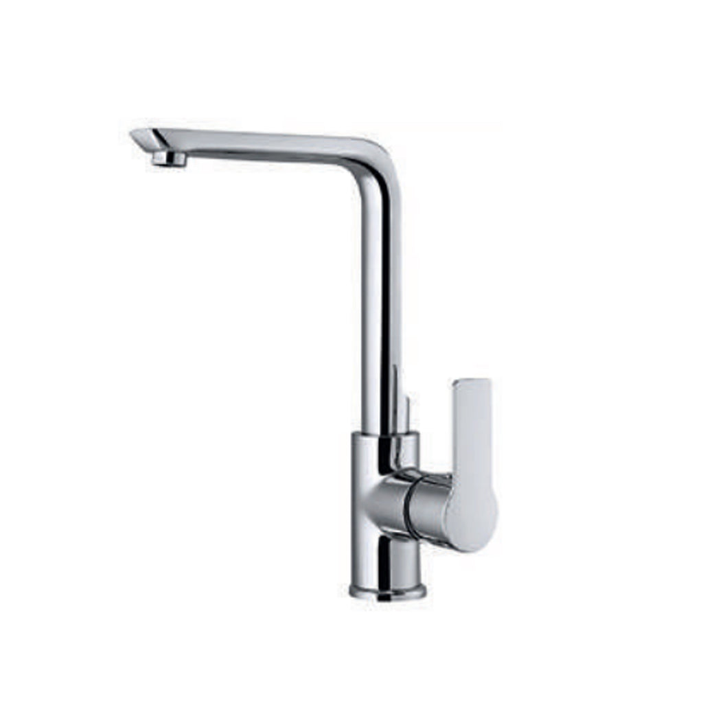 Miscelatore monocomando lavello con leva laterale RubiFlux serie Kyros - Cromo