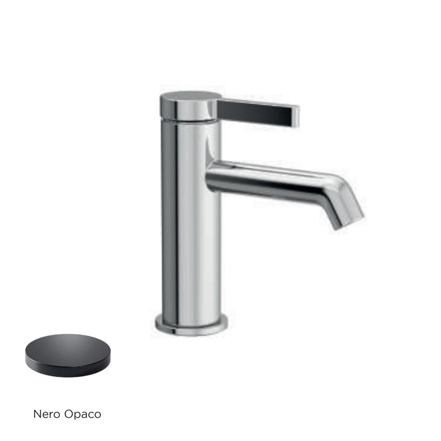Miscelatore monocomando lavabo RubiFlux serie Tundra - Nero Opaco