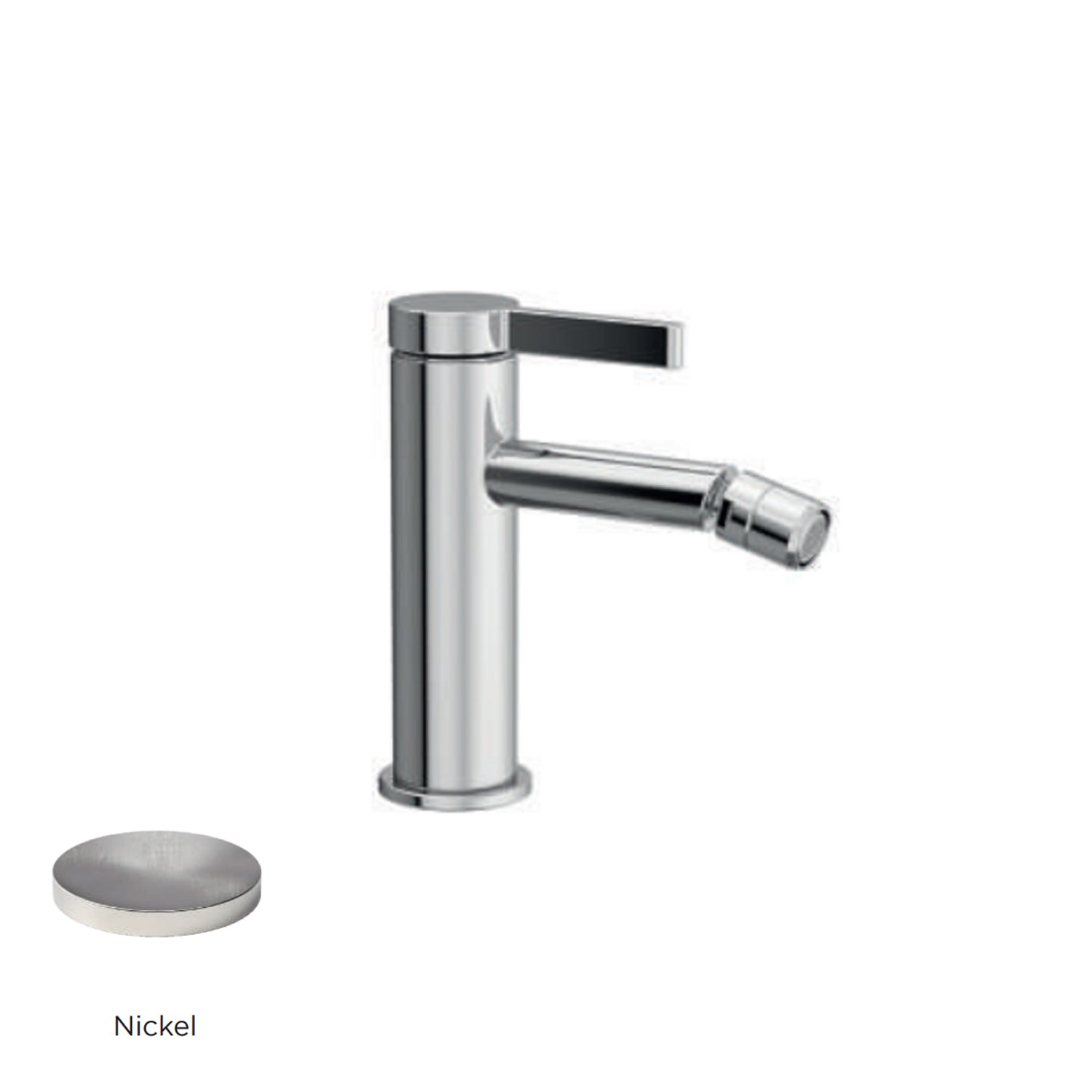 Miscelatore monocomando bidet RubiFlux serie Tundra - Nickel