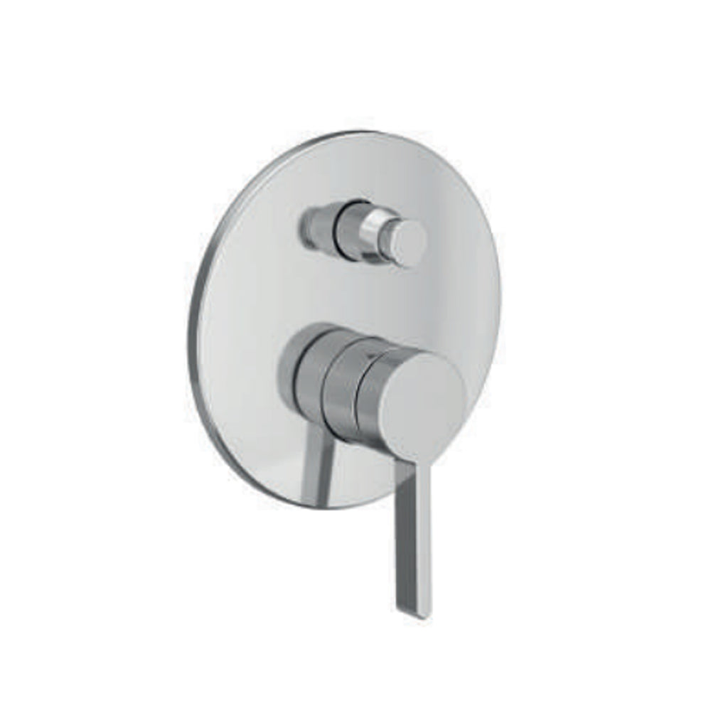 Miscelatore monocomando da incasso per doccia con deviatore RubiFlux serie Tundra - Cromo