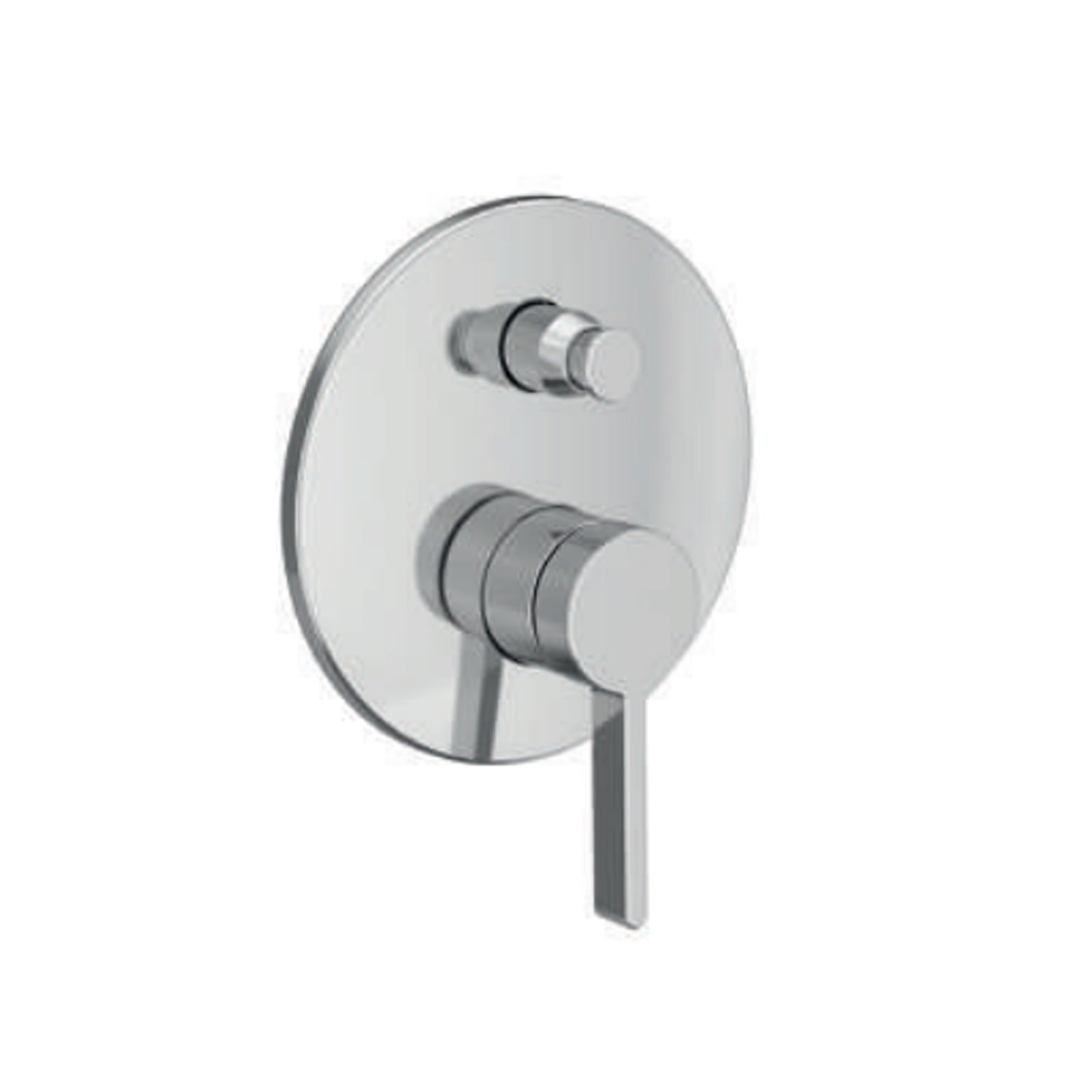 Miscelatore monocomando da incasso per doccia con deviatore RubiFlux serie Tundra - Cromo