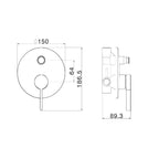 Miscelatore monocomando da incasso per doccia con deviatore RubiFlux serie Tundra - Nickel