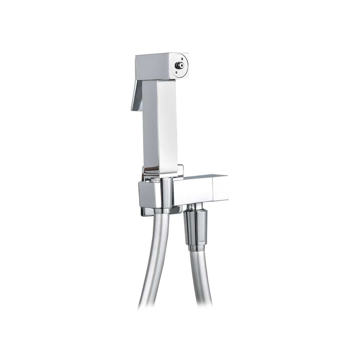 Set Idroscopino dotato di flex e supporto quadrato in ottone RubiFlux - Cromo