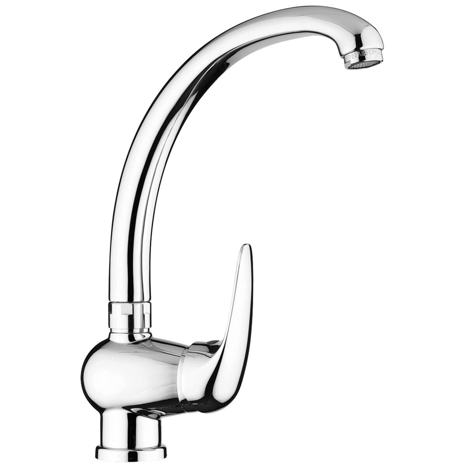 Miscelatore lavello monoforo con canna alta orientabile serie Duemila di Paffoni - Cromato